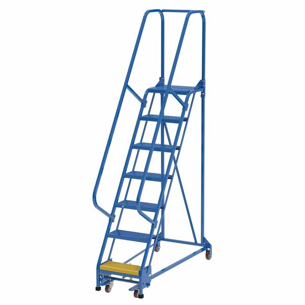 Vestil 100 H Steel PW Ladder, Perforated, 7 Step, 7 in Steps LAD-PW-18-7-P